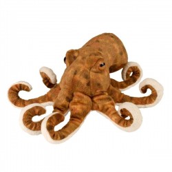 Peluche POULPE Brun 30cm -...